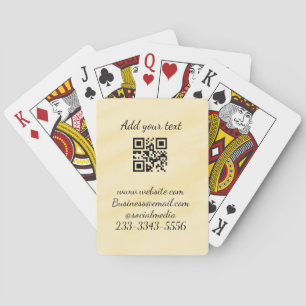simple custom QR code add your name text Classic Playing Cards