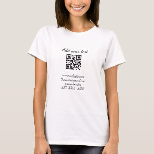 simple custom QR code add your name text Classic T-Shirt