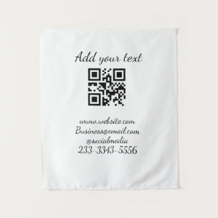 simple custom QR code add your name text  Classic  Tapestry
