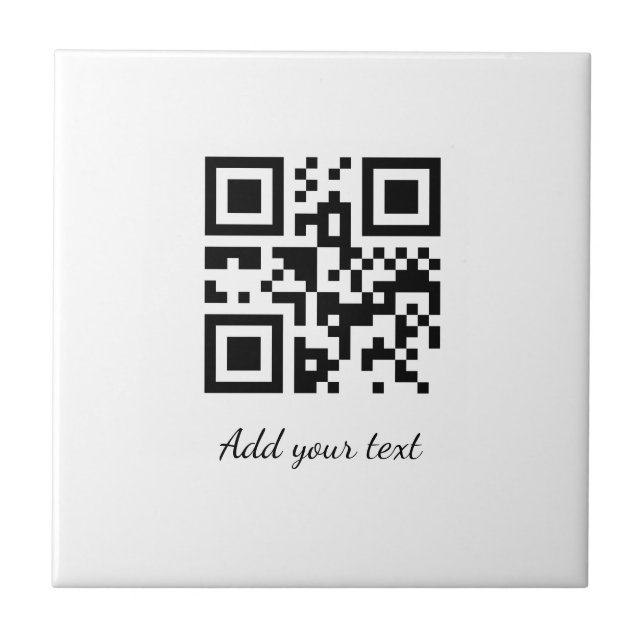 simple custom QR code add your name text  Classic  Tile (Front)