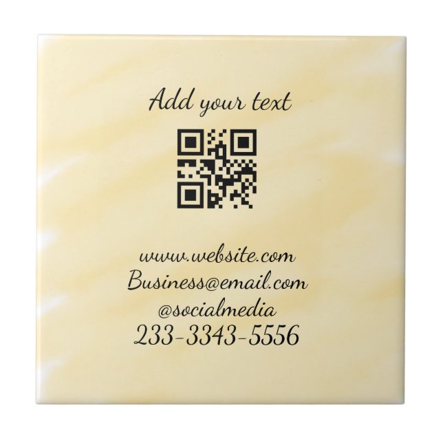 simple custom QR code add your name text  Classic  Tile (Front)