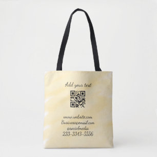 simple custom QR code add your name text Classic Tote Bag