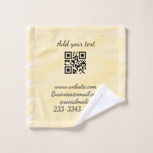 simple custom QR code add your name text  Classic  Wash Cloth (Wash Cloth)