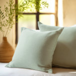 Simple custom sage green background cushion<br><div class="desc">Simple elegant calming sage-green custom background.</div>