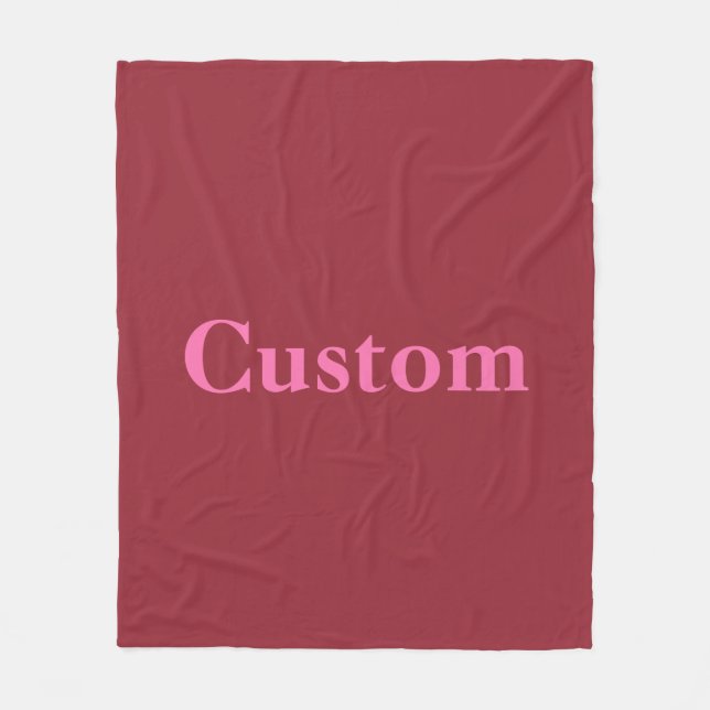 Simple Custom Text Fleece Blanket (Front)