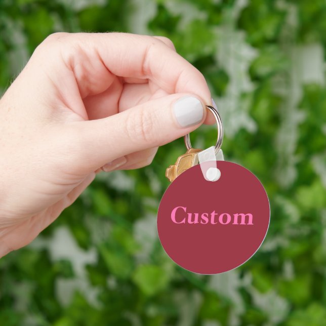 Simple Custom Text Key Ring (Hand)