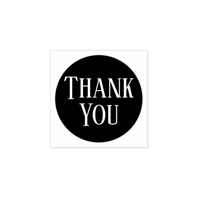 Simple Custom Thank You Rubber Stamp (Imprint)