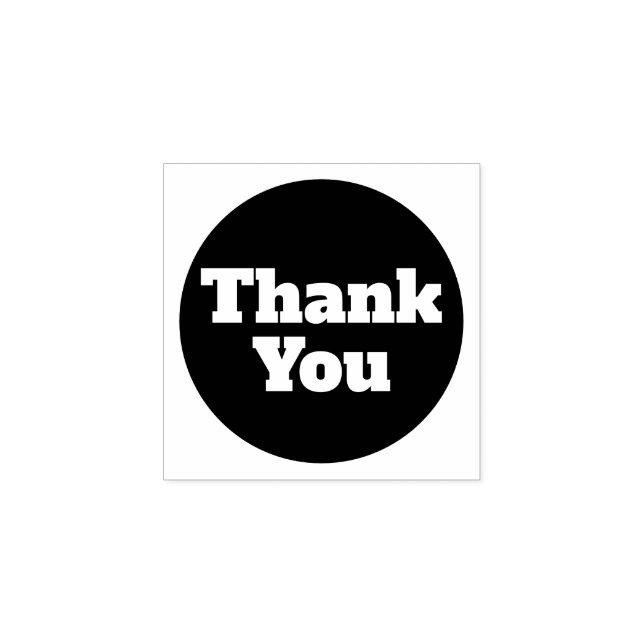 Simple Custom Thank You Rubber Stamp (Imprint)