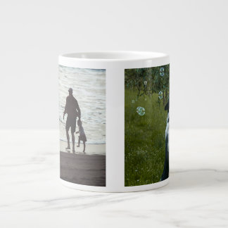 Simple Custom Two Photo Large Coffee Mug