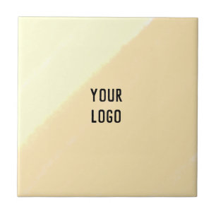 simple custom yellow blue watercolor add logo mini tile