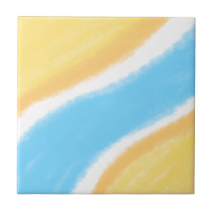 simple custom yellow blue watercolor add logo mini tile