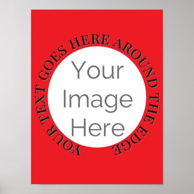 simple custom your image here, photo edit text  poster (Front)