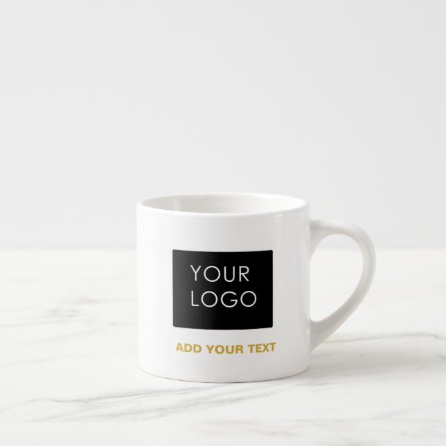 Simple Customisable Business Company Logo  Espresso Cup (Right)