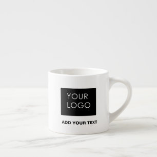 Simple Customisable Business Company Logo  Espresso Cup
