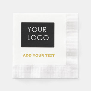 Simple Customisable Business Company Logo  Napkin