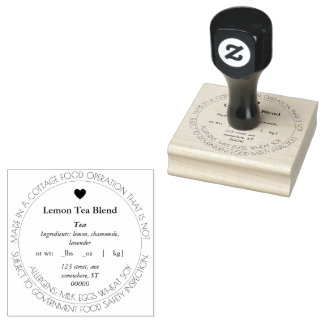 Simple customisable cottage law food rubber stamp
