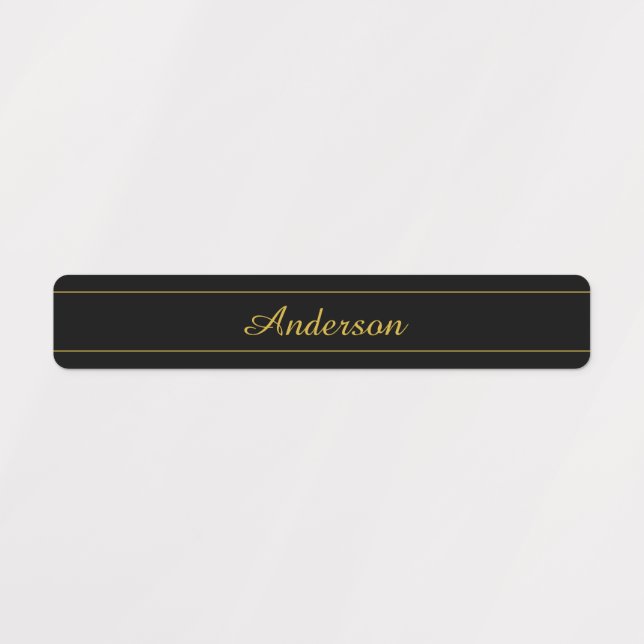 Simple Customisable Gold & Black Text Design  (Design 1)