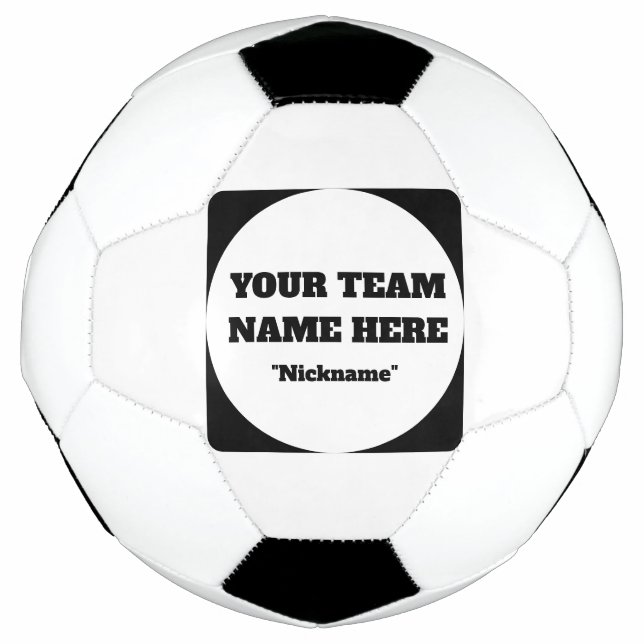Simple Customisable Soccer Team Name  Football (Front)