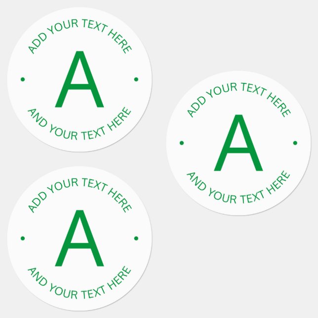 Simple Customisable Text | Green & White (Group)