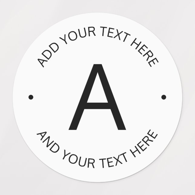 Simple Customisable text | White & Black (Design 1)