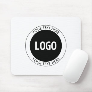 Simple Customisable Text & Your Logo or Image Mouse Mat