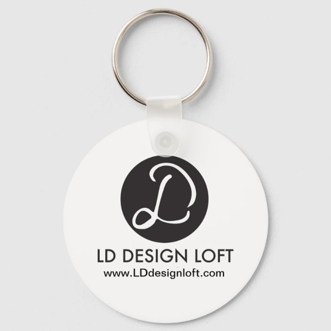 Simple Customisable Your business Logo goes Here Key Ring (Front)