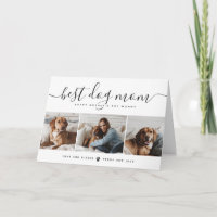 Simple Customised Pet Dog Mothers Day Cards