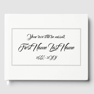 Simple, Customised Sympathies Guestbook