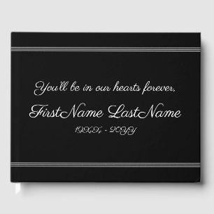 Simple & Customised Wake Service Guest Book