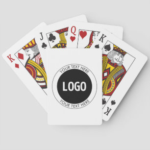 Simple Customizable Text & Your Logo or Image Playing Cards