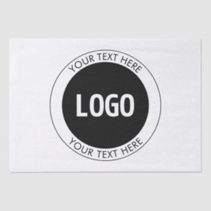 Simple Customizable Text & Your Logo or Image Tissue Paper