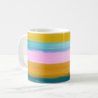 Simple Cute Abstract Watercolor Stripes in Pink