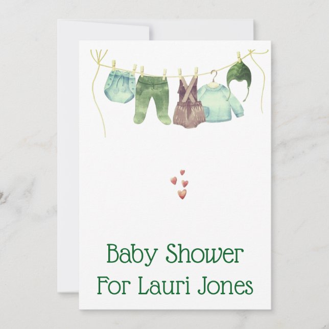 Simple cute affordable baby shower invites (Front)