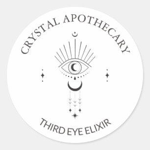 Simple Cute Apothecary Third Eye Classic Round Sticker