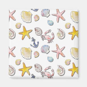 Simple Cute Beach Design Magnet