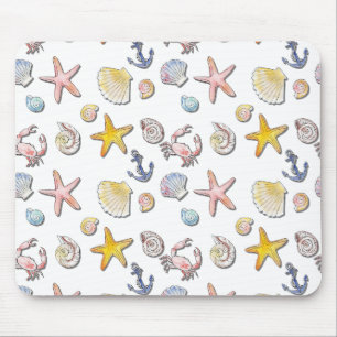 Simple Cute Beach Design Mouse Mat