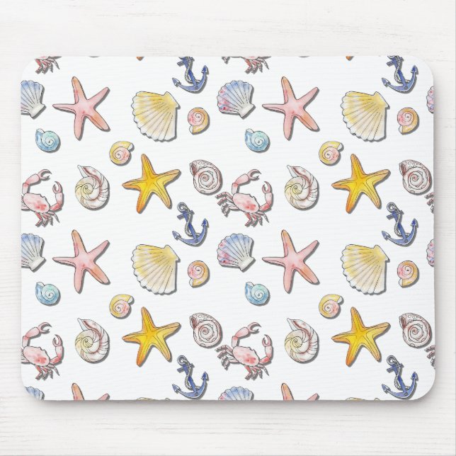 Simple Cute Beach Design  Mouse Mat (Front)