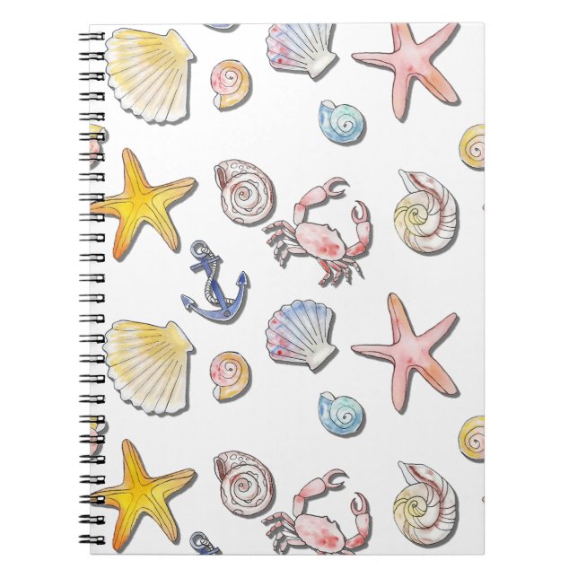 Simple Cute Beach Design  Notebook (Front)