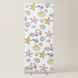 Simple Cute Beach Design Retractable Banner