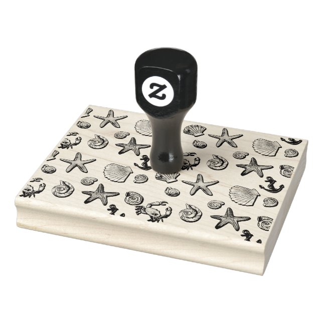 Simple Cute Beach Design  Rubber Stamp (Stamp)