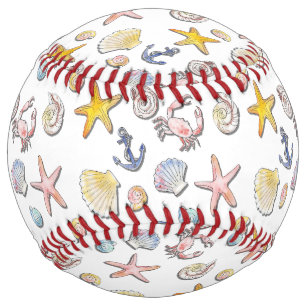 Simple Cute Beach Design Softball