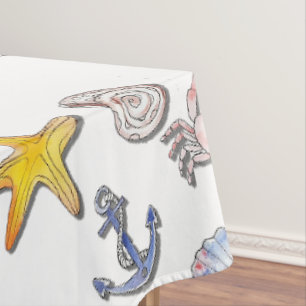 Simple Cute Beach Design Tablecloth