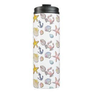 Simple Cute Beach Design Thermal Tumbler