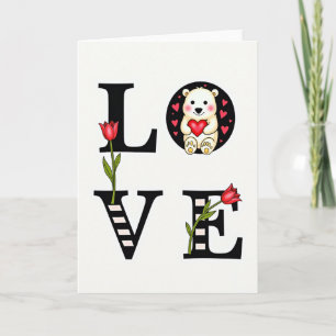 Simple Cute Bear Love Card