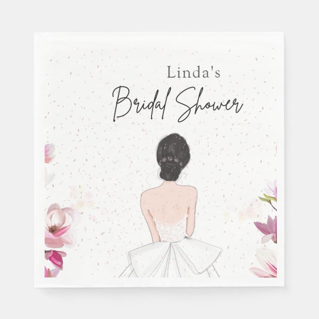 Simple cute bridal.shower napkin (Front)