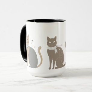 Simple cute cat kitty animal meow pet Valentine's Mug