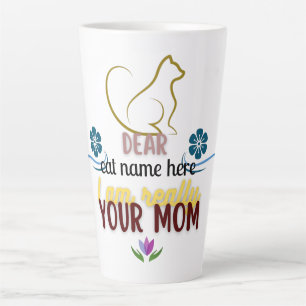 Simple Cute Cat Mum Mothers day gift Latte Mug