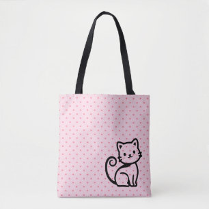 Simple Cute Cat Tote Bag