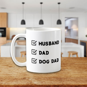 Simple Cute Checkbox Husband, Dad, Dog dad Coffee Mug