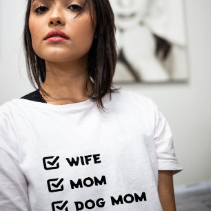 Simple Cute Checkbox Wife Mum Dog mum  T-Shirt